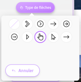 Enfin, quelques blocs vous donnent la possibilité de choisir l'apparence des flèches utilisées (pour les blocs de navigation par exemple).