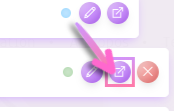 Pour modifier une page, il vous suffit de l'ouvrir dans un nouvel onglet en cliquant sur le bouton représentant une flèche.