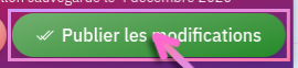 Vous permettre de publier vos changements, ou de revenir à la dernière version sauvegardée.Woksite enEn bas de chaque page, Woksite vous indique