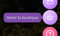 Cliquez sur ce bouton pour administrer votre boutique en ligne (après avoir ajouté une boutique sur votre site).